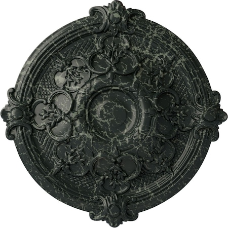 Ekena Millwork Hamilton Ceiling Medallion (Fits Canopies up to 3 3/4"), 17 3/8"OD x 1 3/4"P, Painted Turtle Crackle CM17HAPTC